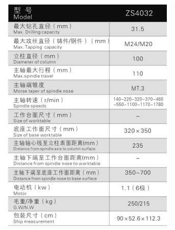 ZS4032鉆攻兩用機(jī)